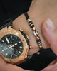 BRAZALETE TEJIDO DIJE SAN BENITO - 3 OROS
