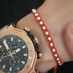 PULSERA B4MM LAMINADA DORADA TEJIDA