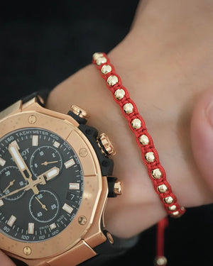 PULSERA B4MM LAMINADA DORADA TEJIDA