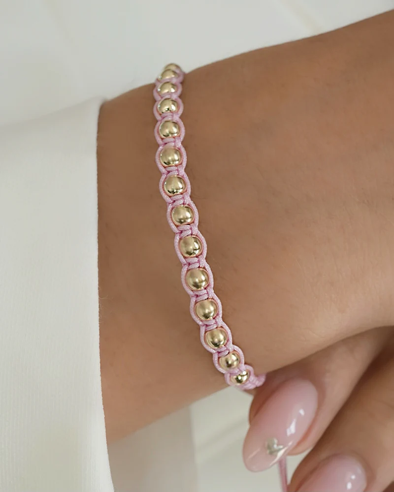 PULSERA B4MM LAMINADA DORADA TEJIDA