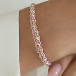 PULSERA B4MM LAMINADA DORADA TEJIDA